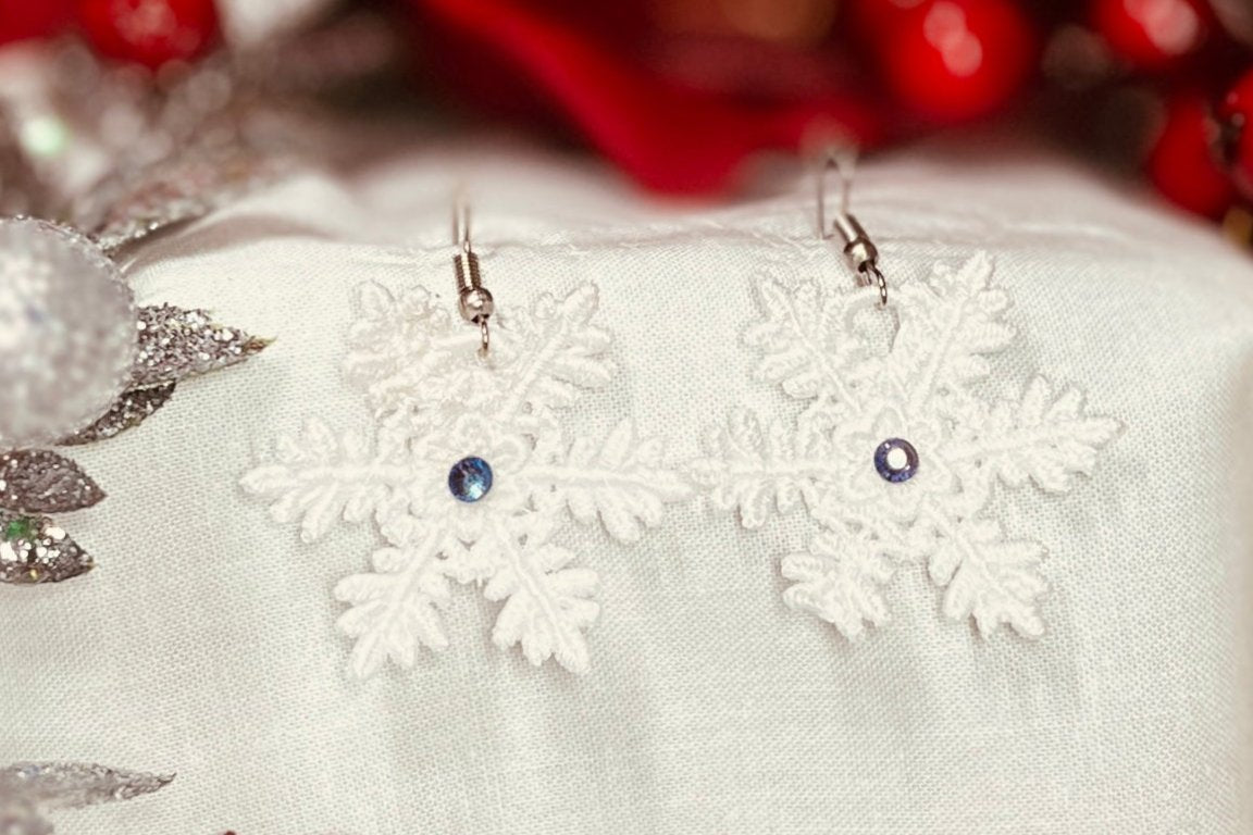 Earrings - Snow Flakes Small