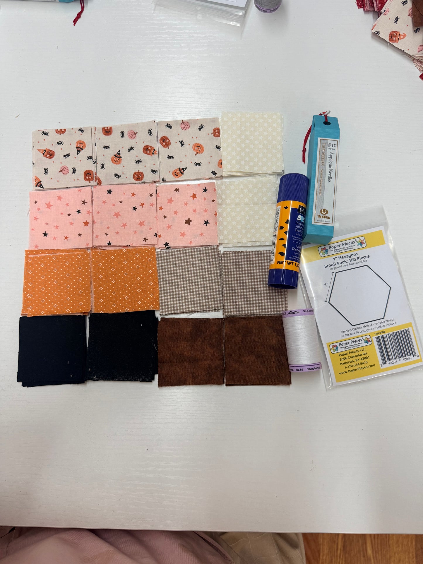 English Paper Piecing (Pumpkin Patch Picnic) Starter Kit