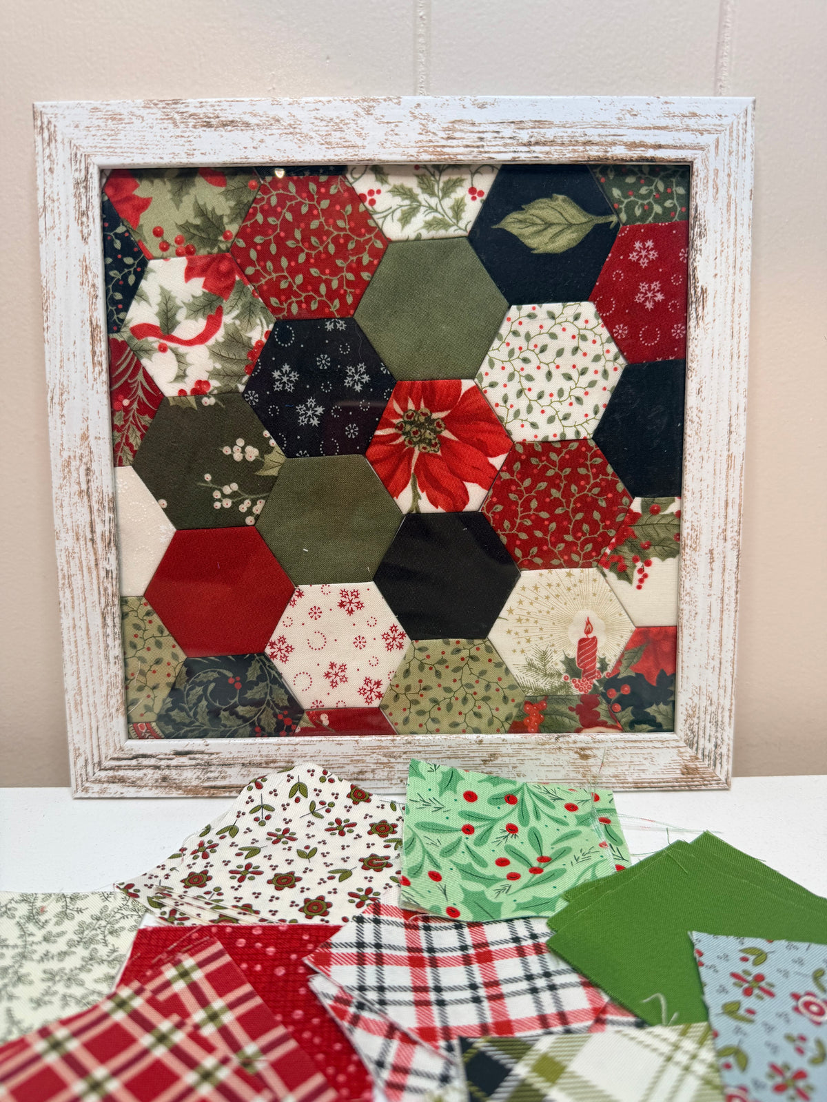 Framed Christmas Hexie Art