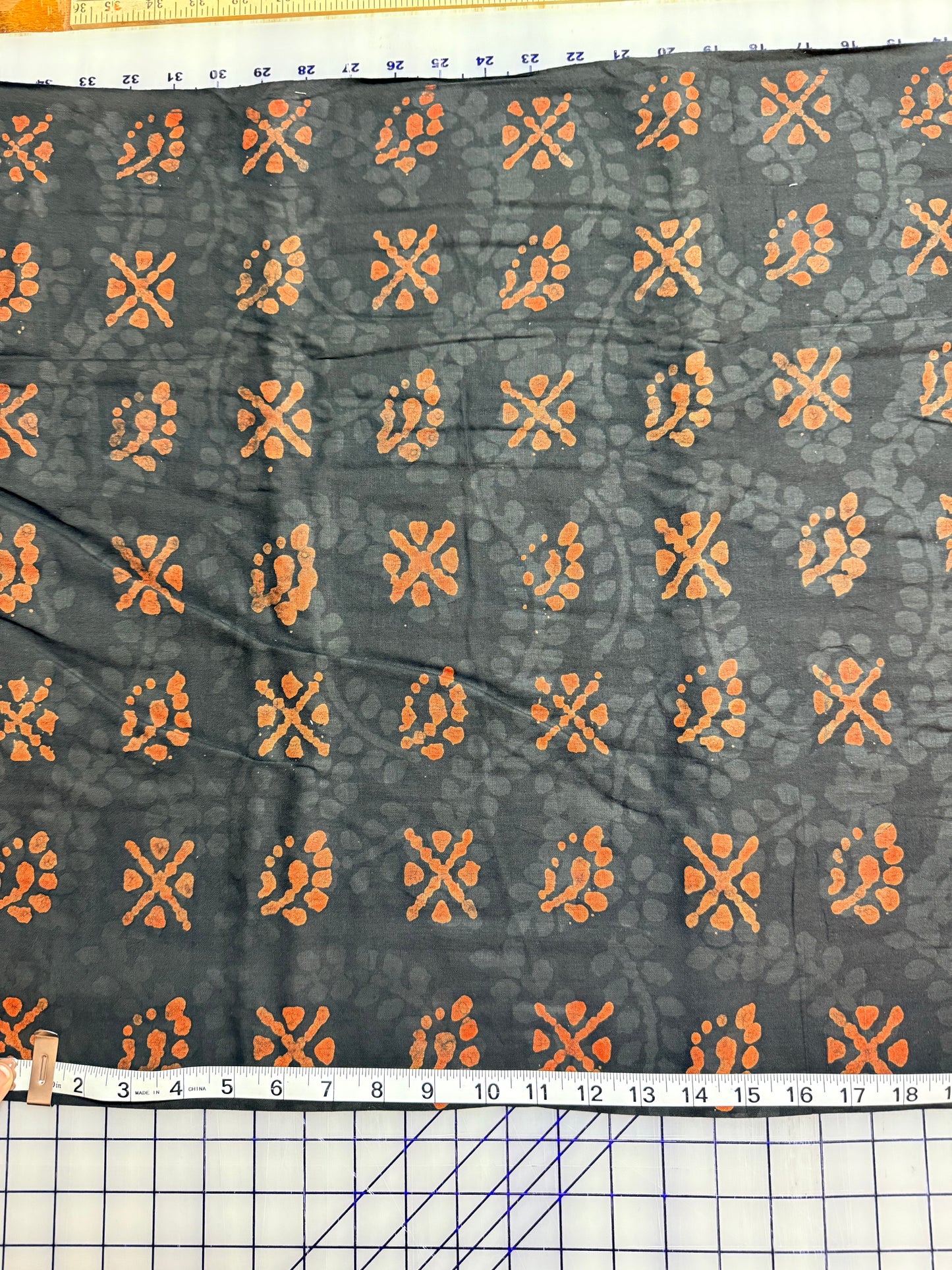 Black & Orange Batik