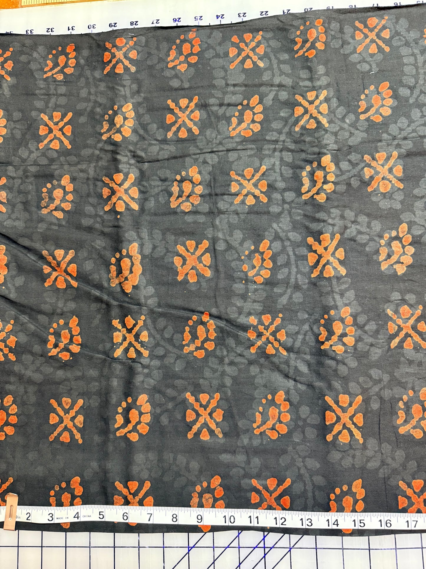 Black & Orange Batik
