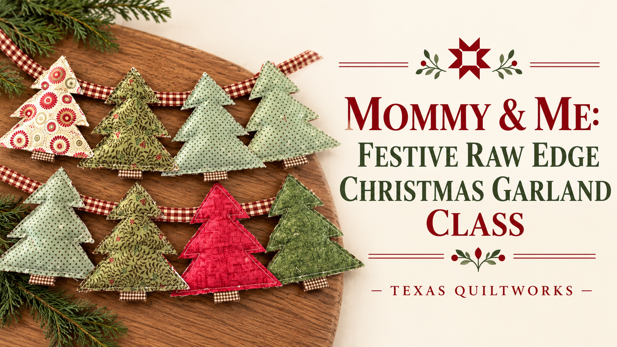 Mommy & Me: Festive Raw Edge Christmas Garland Class