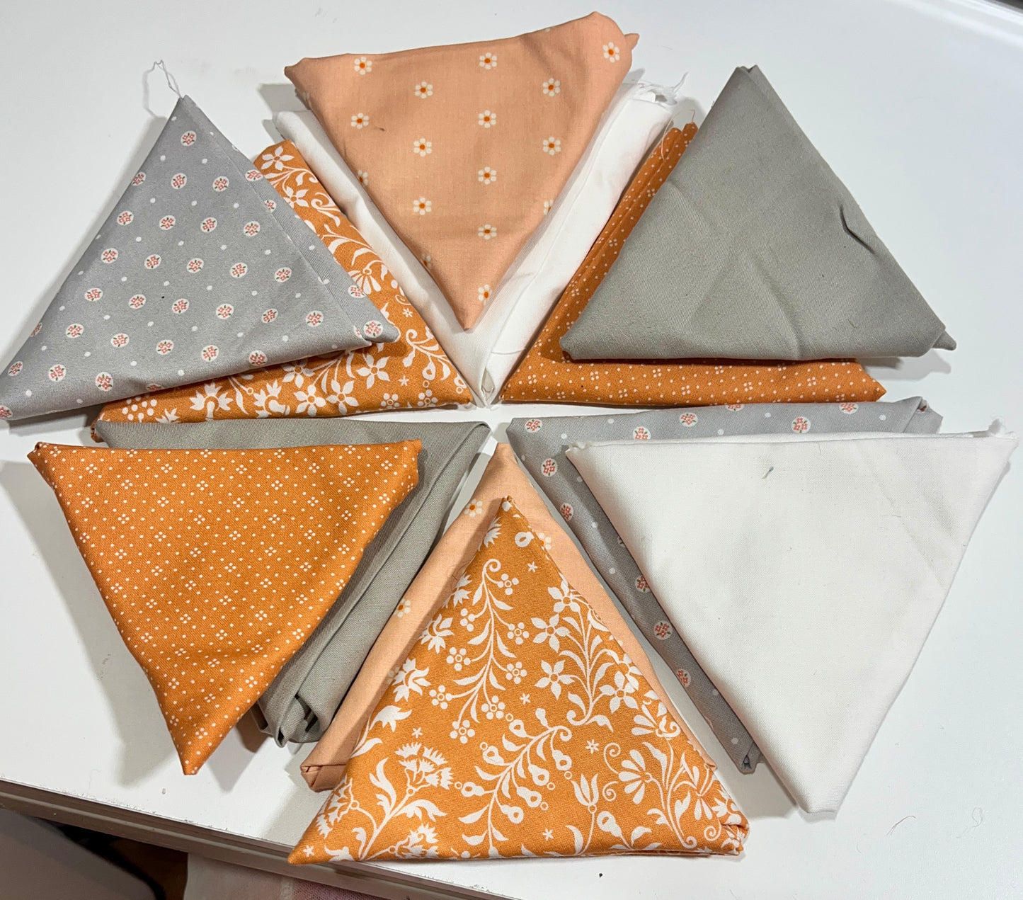 Mix Fat Quarter Bundle 12 Count - Happy Fall (Orange and Grey)