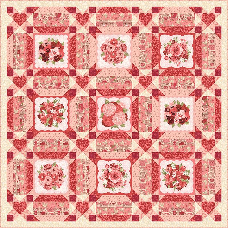 Je T'aime Pure Romance Boxed Quilt Kit