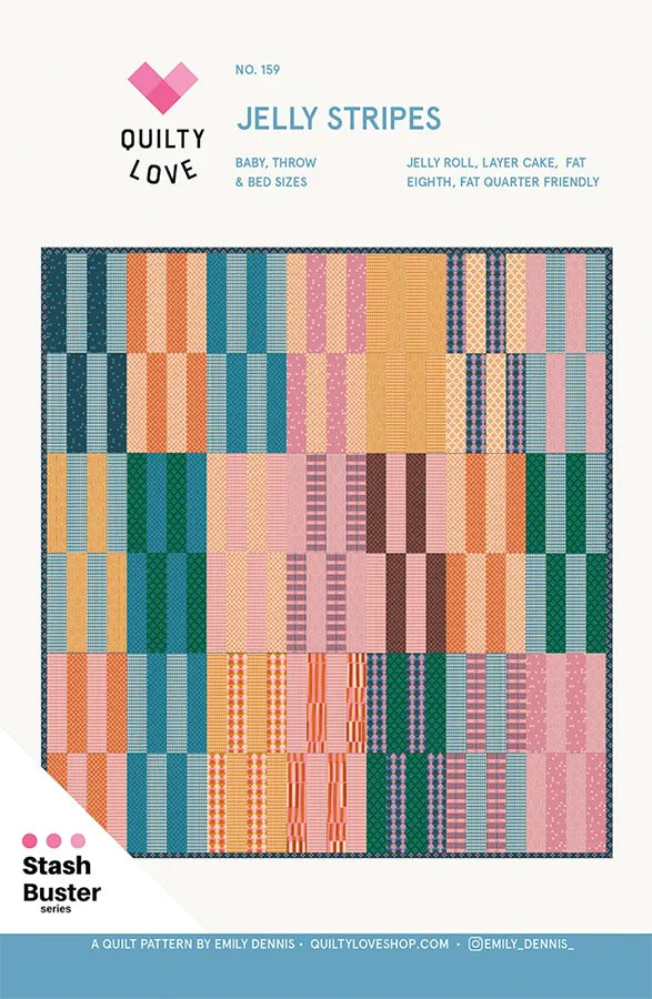 PRE ORDER - Jelly Stripes Quilt Pattern | Quilty Love