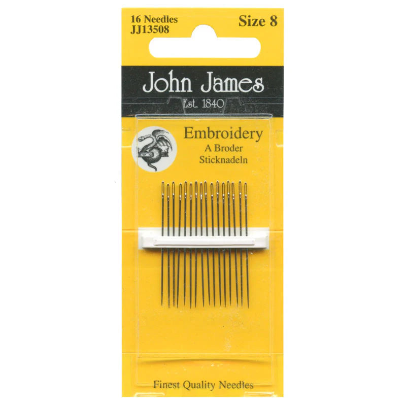 John James Size 8 Needles (16 Needles)