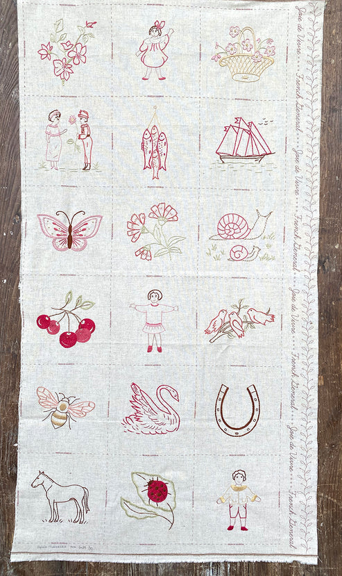 French General Redwork Hand Embroidery Kit