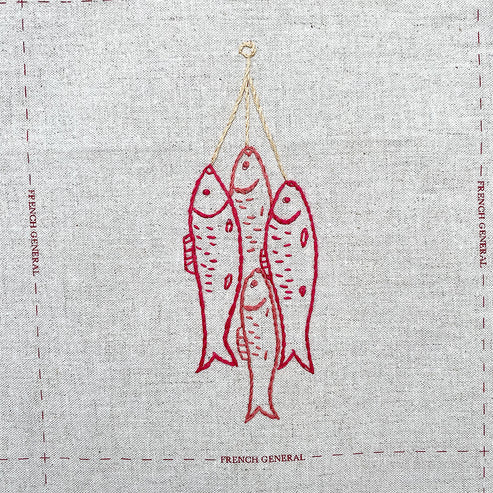 French General Redwork Hand Embroidery Kit