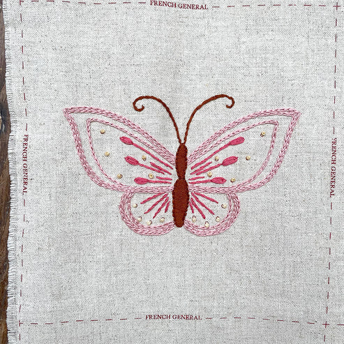 French General Redwork Hand Embroidery Kit