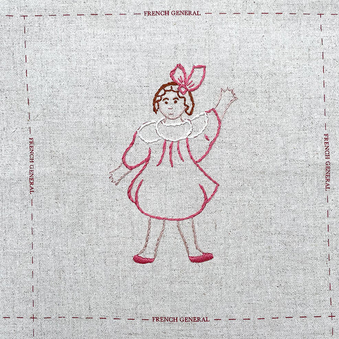 French General Redwork Hand Embroidery Kit