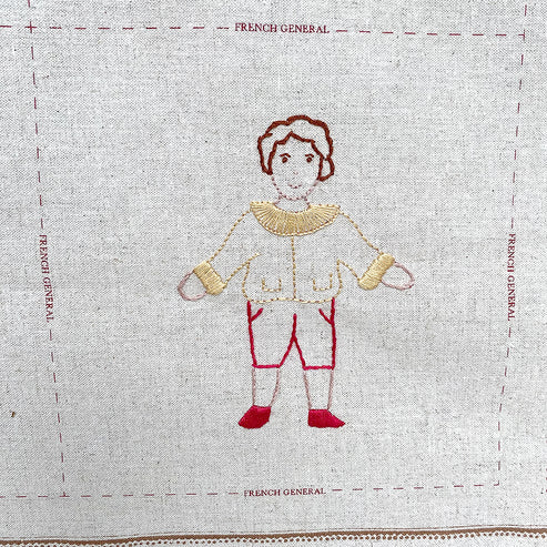 French General Redwork Hand Embroidery Kit