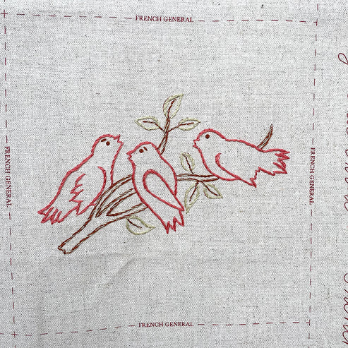 French General Redwork Hand Embroidery Kit