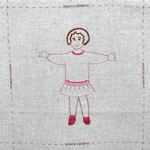 French General Redwork Hand Embroidery Kit