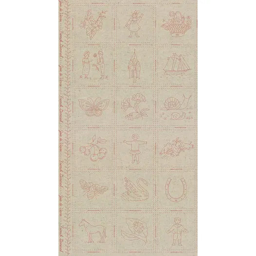 Joie De Vivre - Broderie Rouge Panel - 13989 11L