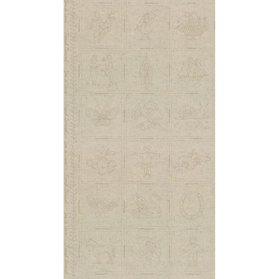Joie De Vivre - Broderie Stone Panel - 13989 12L