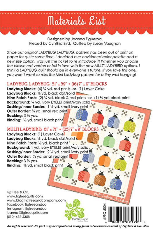 Ladybug Ladybug II Quilt Pattern