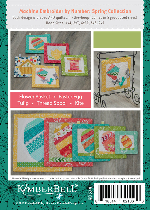 Kimberbell Machine Embroider by Number: Spring Collection - CD Embroidery File