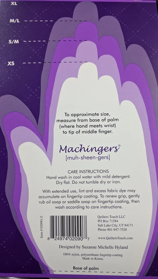 Machingers Quilting Gloves XL-XS