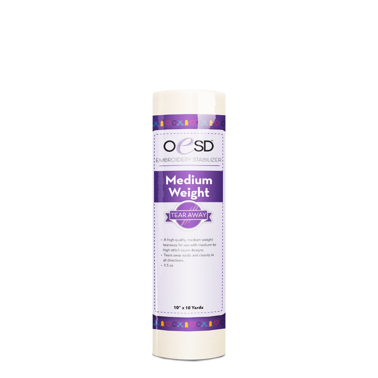Medium Weight TearAway White Stabilizer