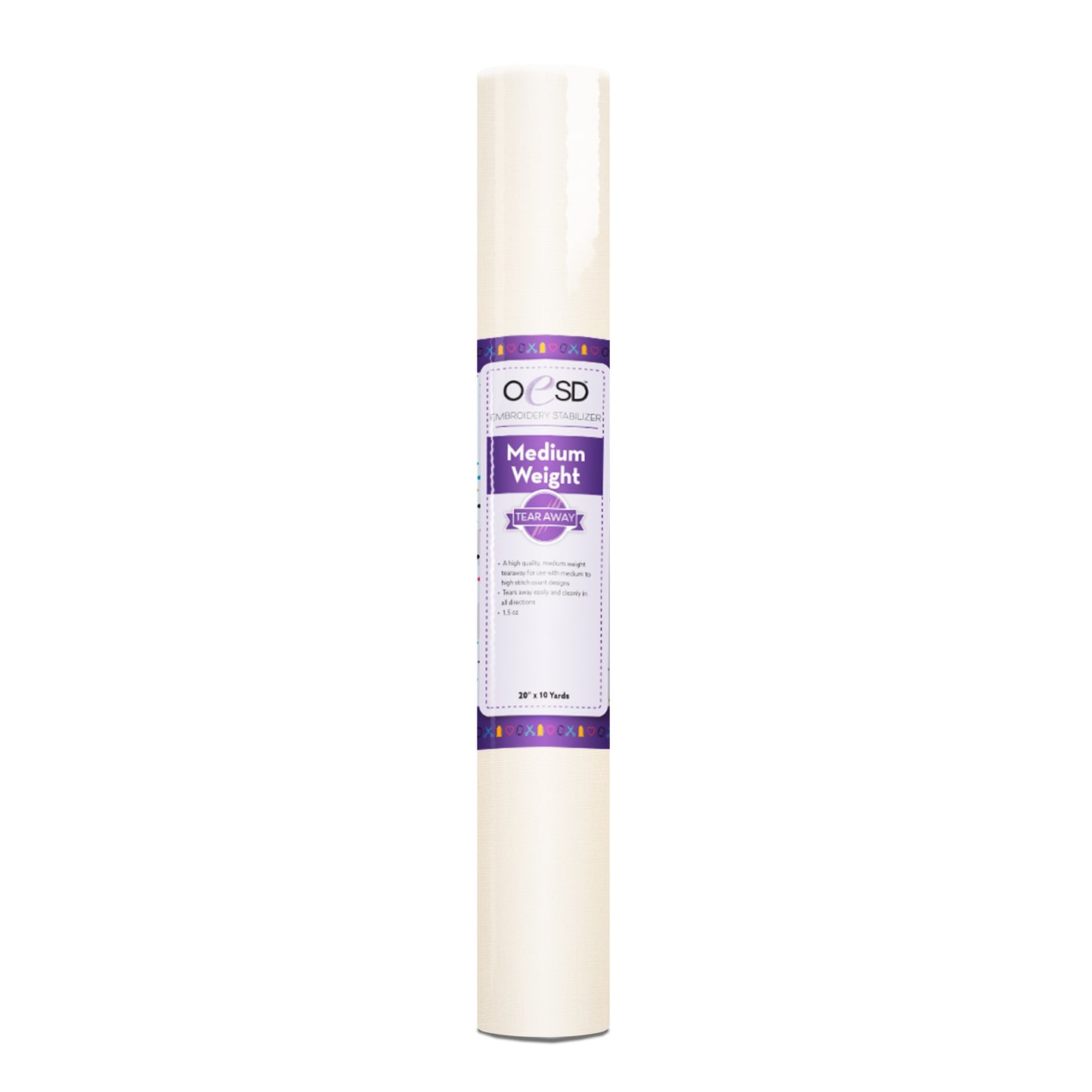 Medium Weight TearAway White Stabilizer