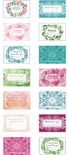 Moody Bloom - Quilt Label Panel Multi