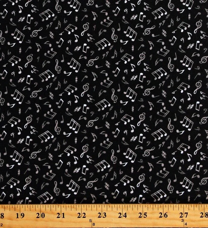 Jazz Music Notes Black