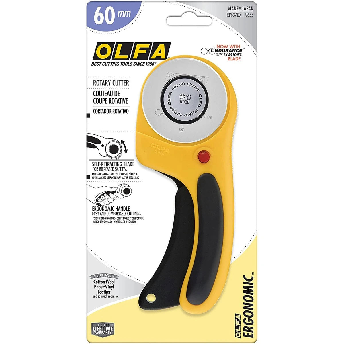 OLFA 60mm Deluxe Ergonomic Rotary Cutter