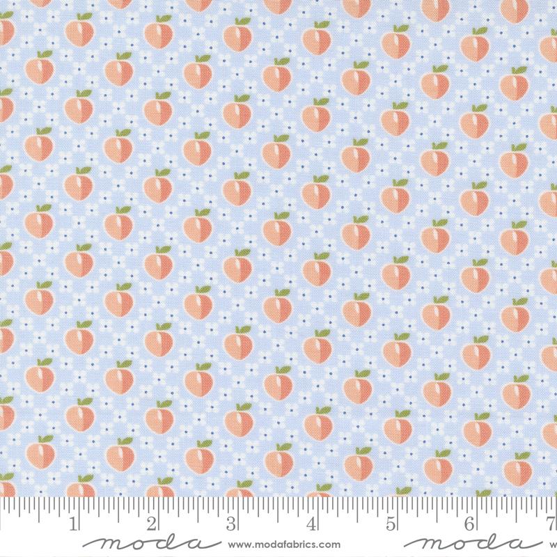 Peachy Keen - Light Blue Novelty Peaches