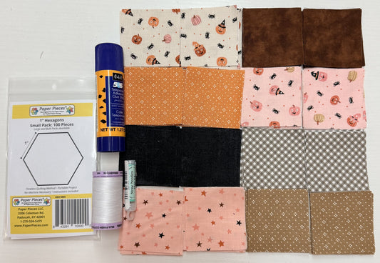 English Paper Piecing (Pink Pumpkin Patch) Starter Kit