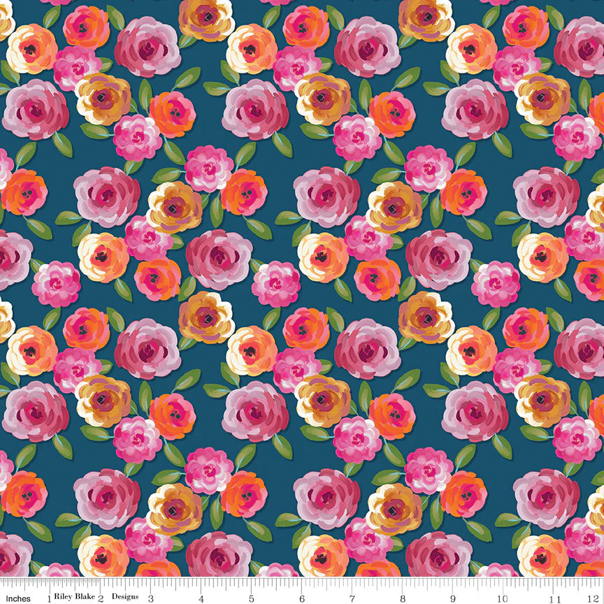 Poppies & Plumes - Floral Oxford