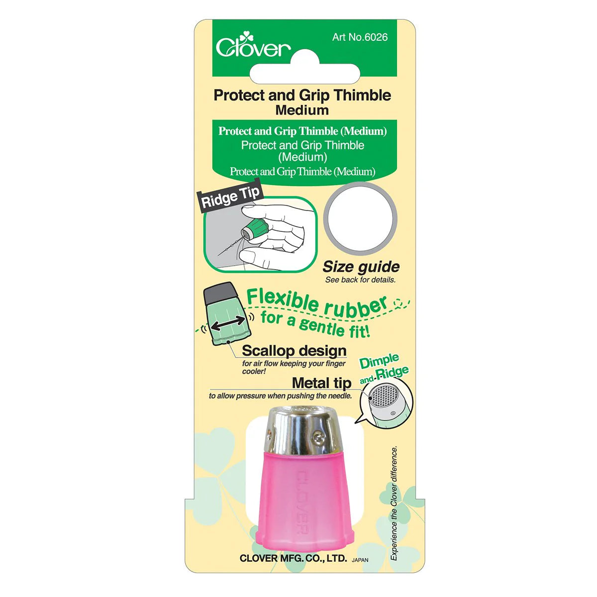 Clover Metal Capped Rubber Thimble
