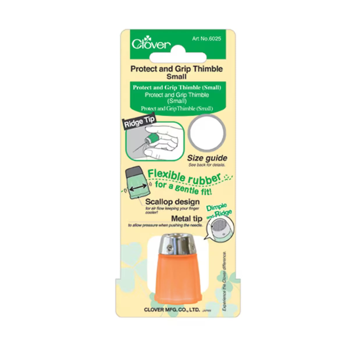 Clover Metal Capped Rubber Thimble