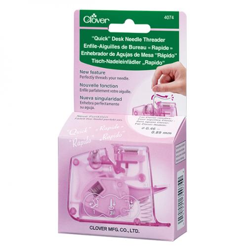 Clover "Quick" Desk Needle Threader - Pink