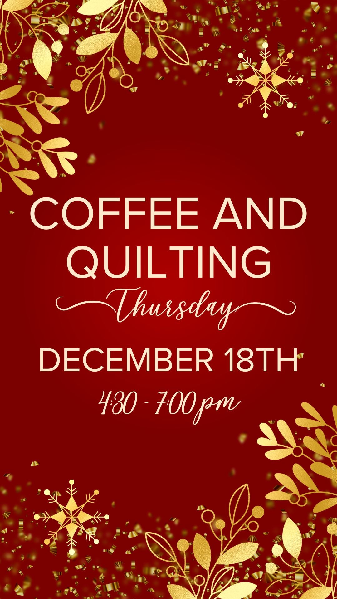 CCE-Coffee and Quilting December