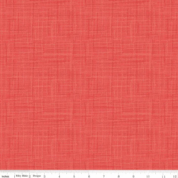 Riley Blake-Grasscloth Cottons - Coral