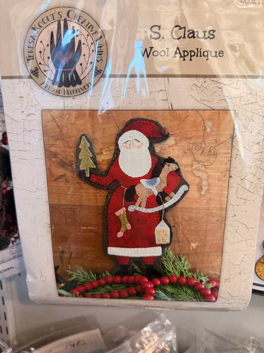 S. Claus Wool Applique