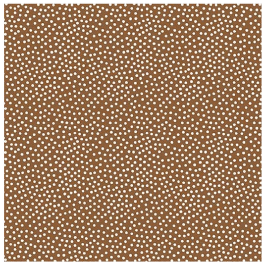 Garden Pindot Cinnamon Brown White Dots