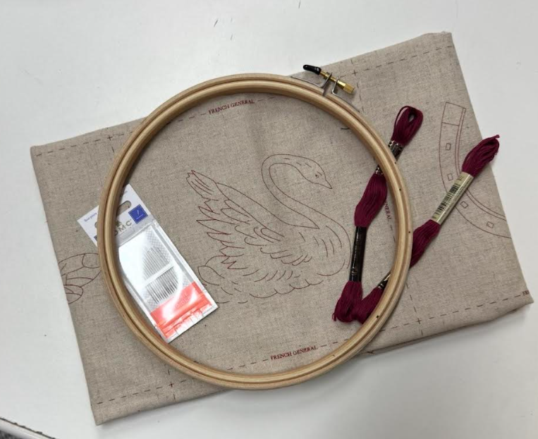 French General Red work Hand Embroidery Kit