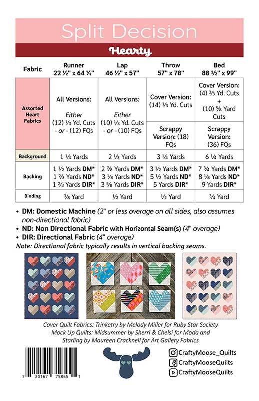 Split Decision: Hearty Quilt Pattern