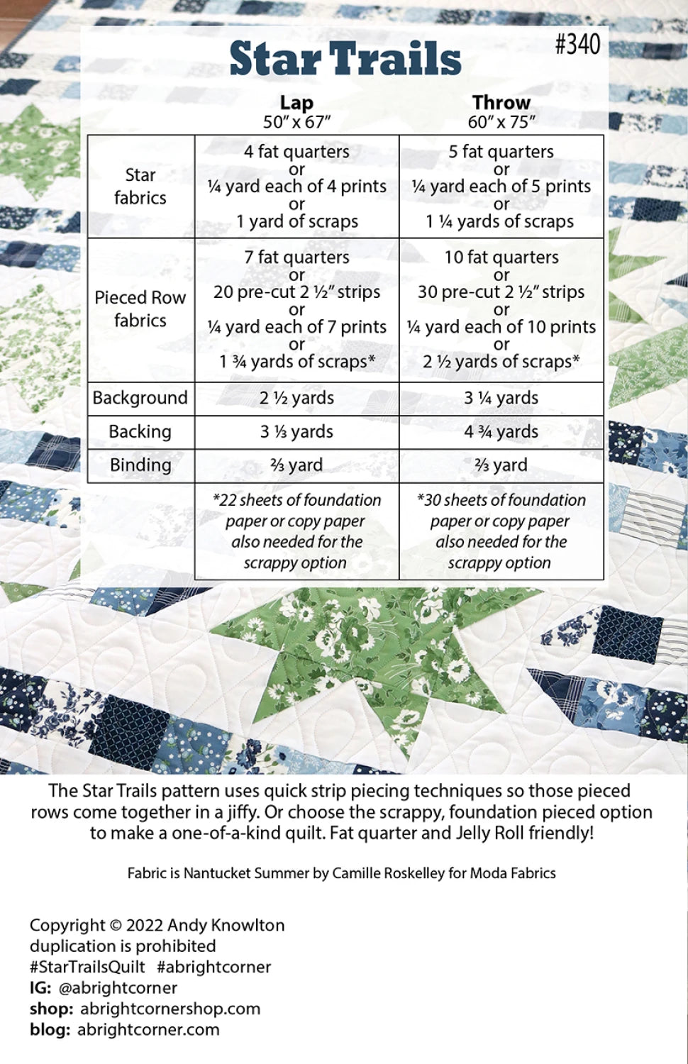 Star Trails - Quilt Pattern