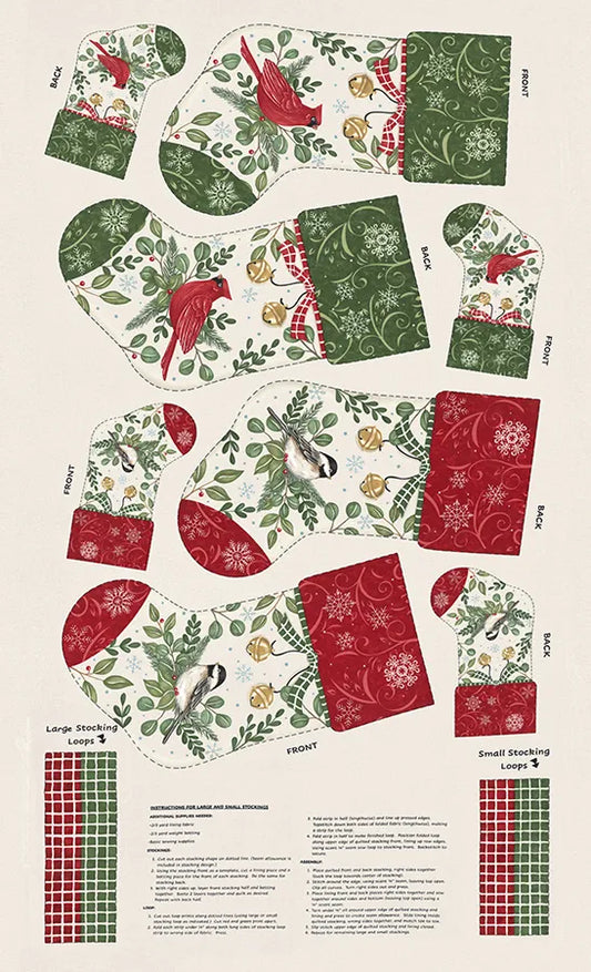 When Snow Falls Snowy White - Stocking Project Panel
