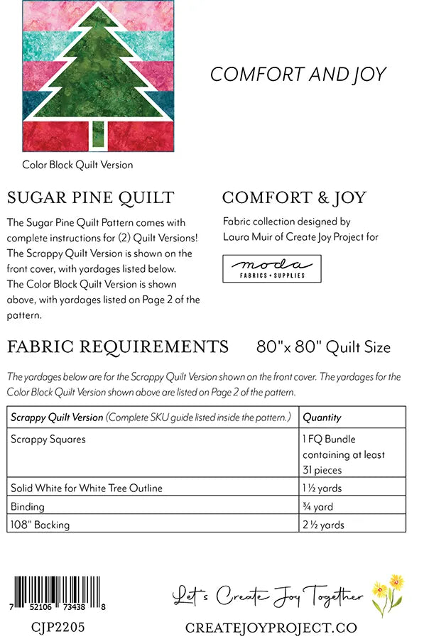 Sugar Pine - Quilt Pattern | Create Joy Project