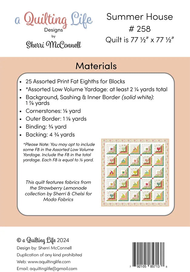 Summer House Quilt Pattern