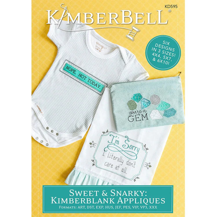 Sweet & Snarky: Kimberblank Appliques - CD Embroidery File