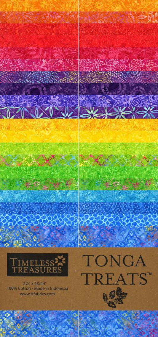 Timeless Treasures Tonga Treats Batik Fabric Strip Set - Happy