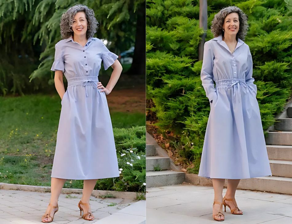 Tomigaya Shirt Dress Pattern by Liesel and Co