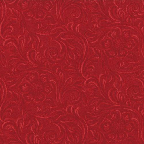 Tooled Leather - Dark Red
