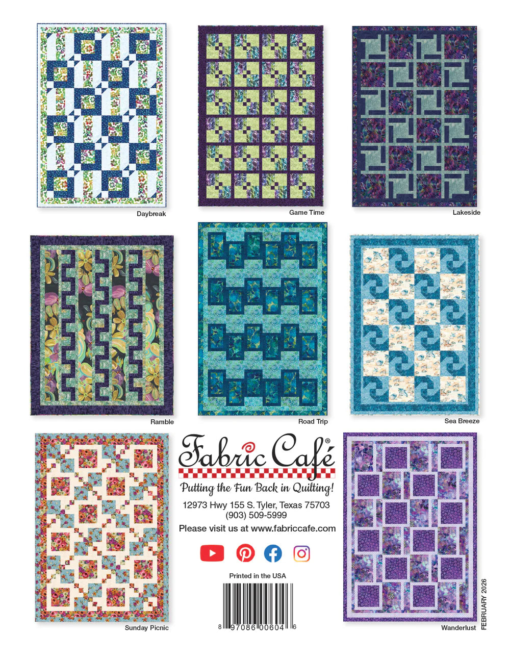 Weekend 3-Yard Quilts by Fabric Cafe
