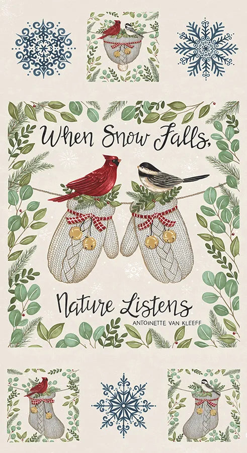 When Snow Falls Panel - Snowy White