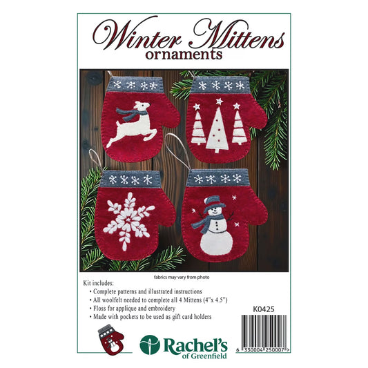 Winter Mittens Ornaments Pattern